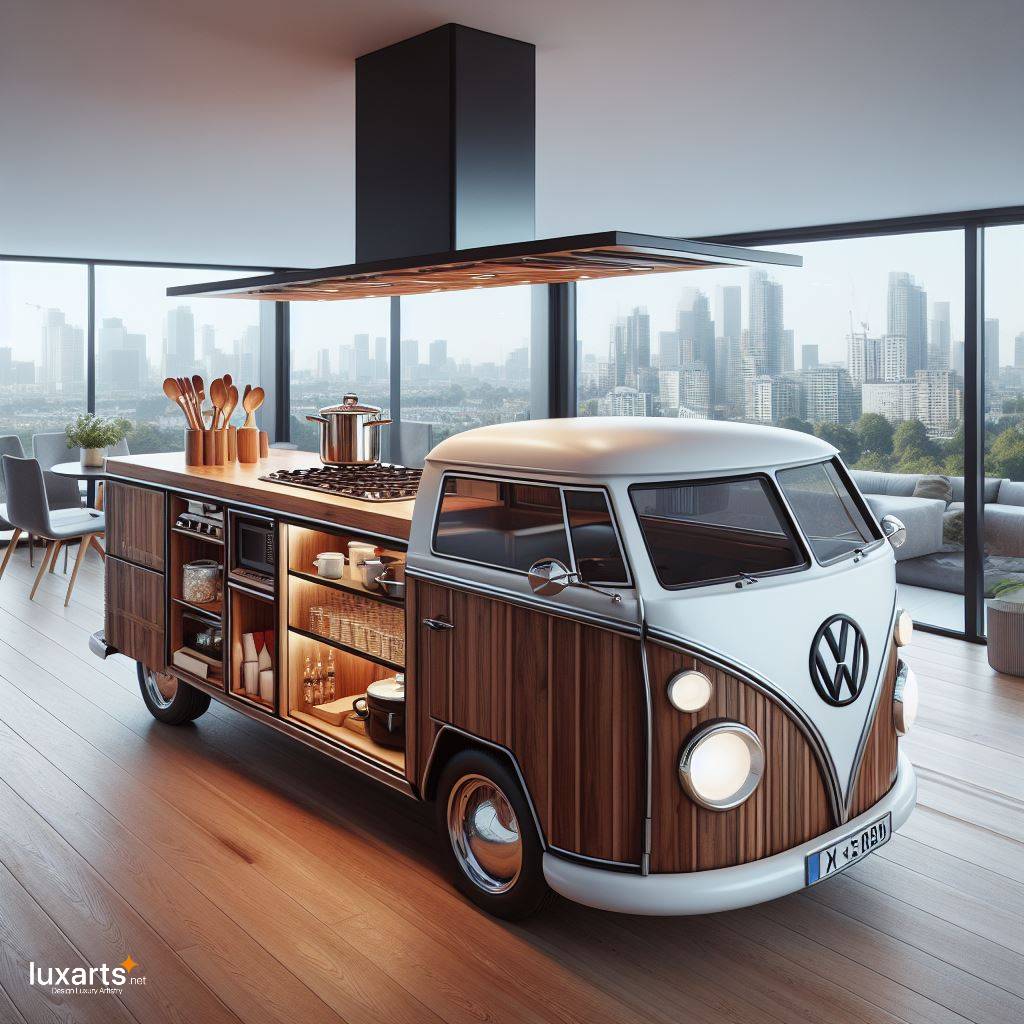 Volkswagen Kitchen Island with Stovetop and Extractor Hood: A Fusion of Style and Function luxarts volkswagen kitchen island with stovetop and extractor hood 2