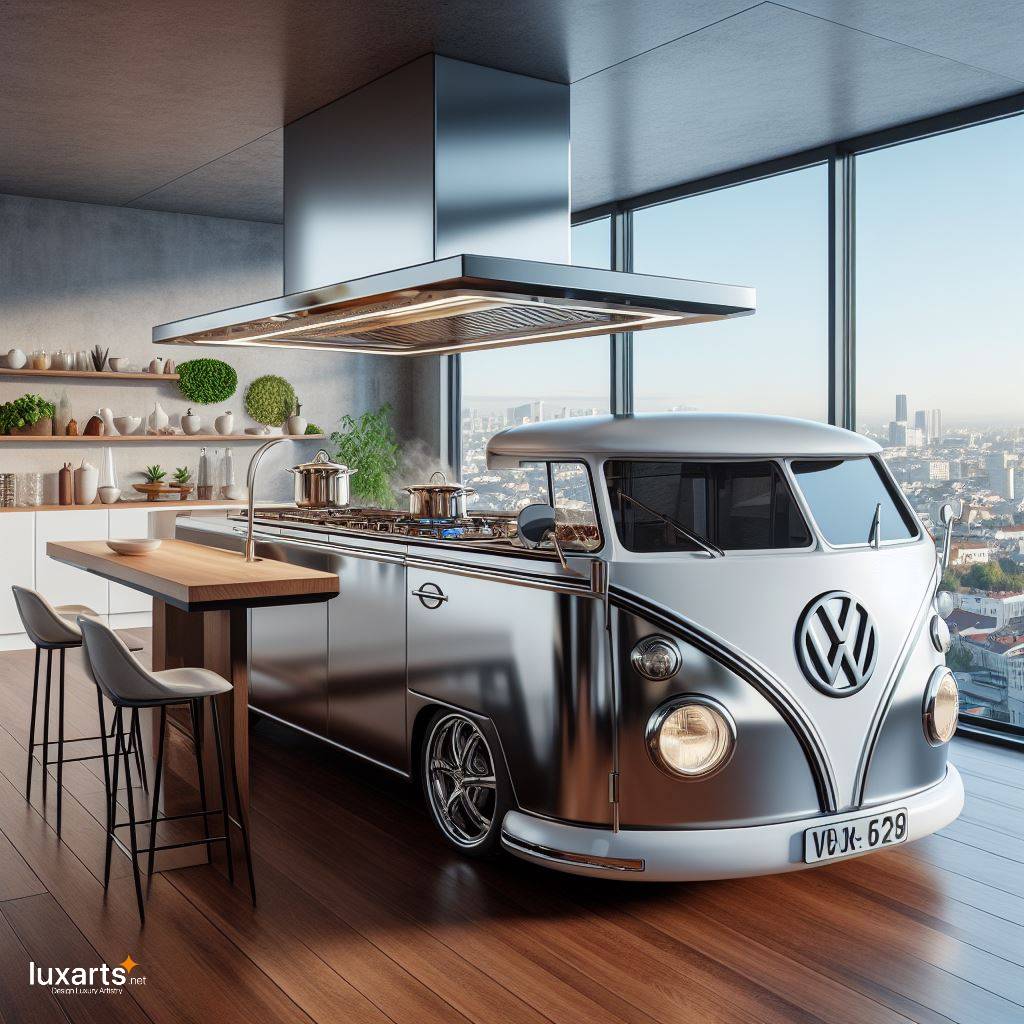 Volkswagen Kitchen Island with Stovetop and Extractor Hood: A Fusion of Style and Function luxarts volkswagen kitchen island with stovetop and extractor hood 4