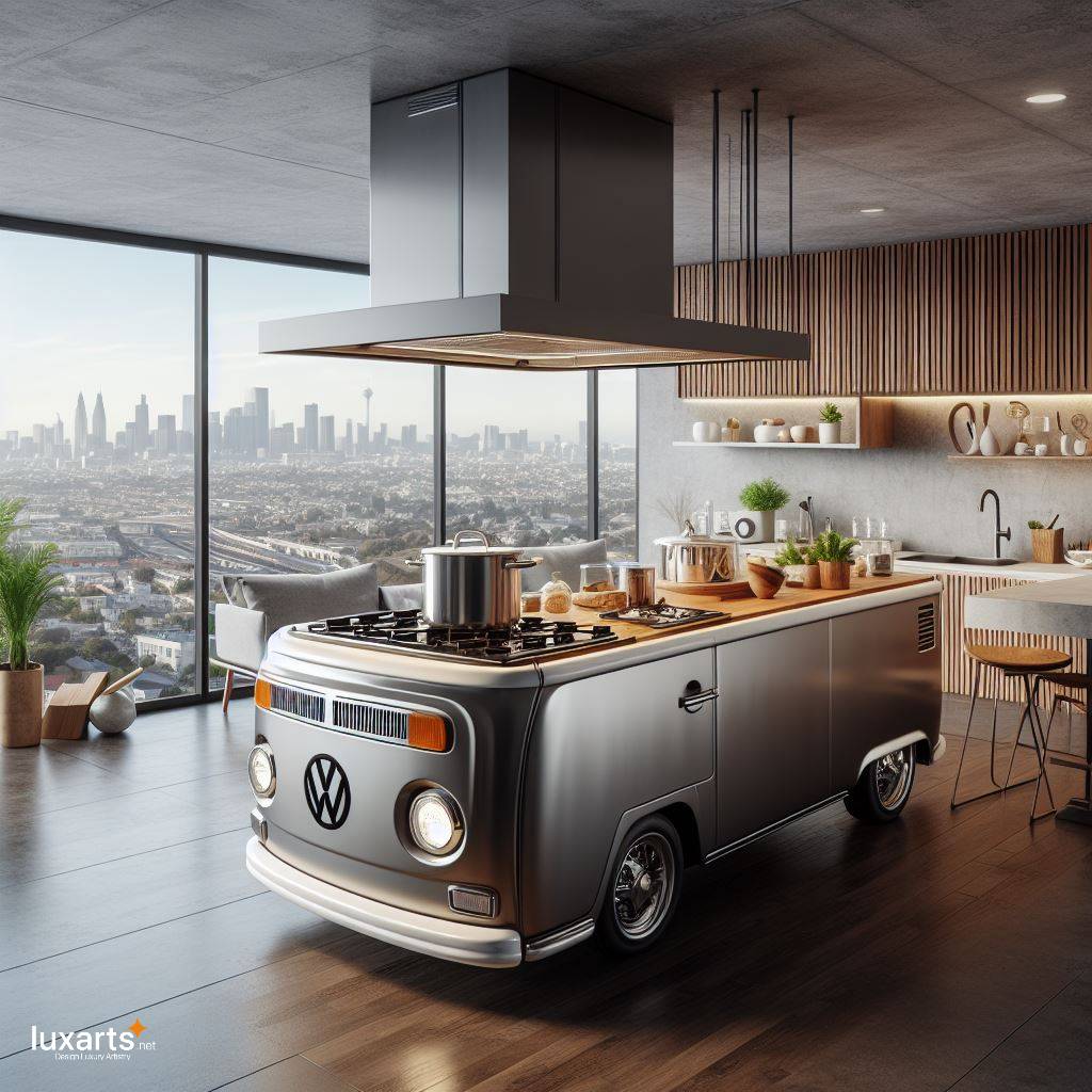 Volkswagen Kitchen Island with Stovetop and Extractor Hood: A Fusion of Style and Function luxarts volkswagen kitchen island with stovetop and extractor hood 6