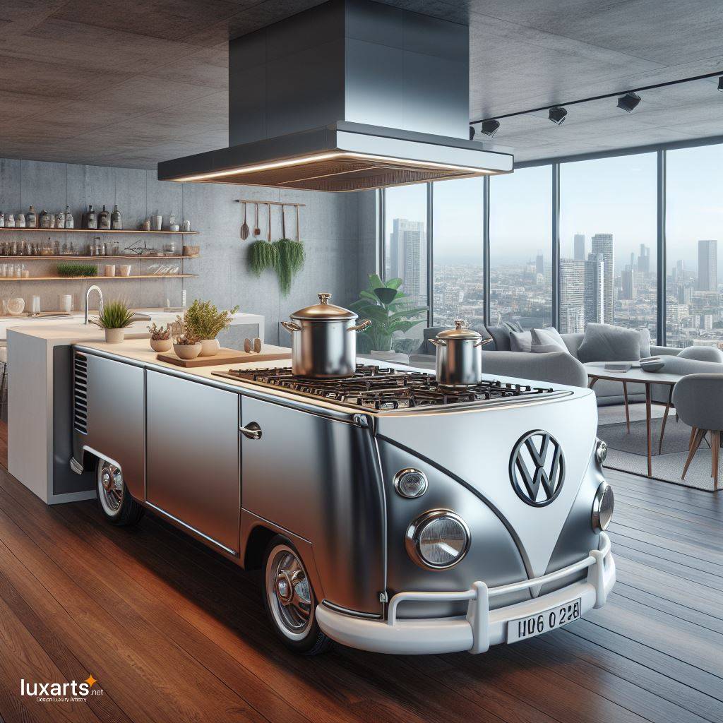 Volkswagen Kitchen Island with Stovetop and Extractor Hood: A Fusion of Style and Function luxarts volkswagen kitchen island with stovetop and extractor hood 7