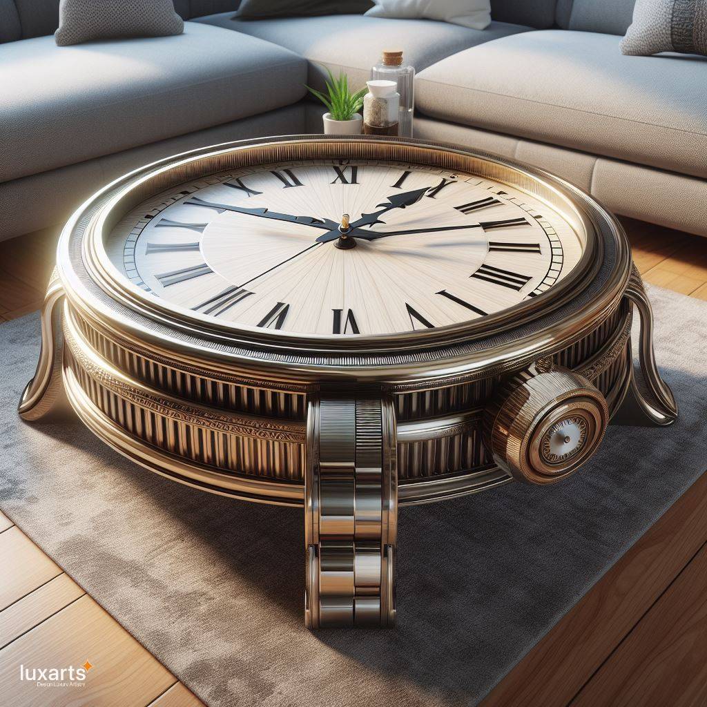 Timeless Elegance: Watch Shaped Coffee Table for Your Living Space luxarts watch shaped coffee tables 11