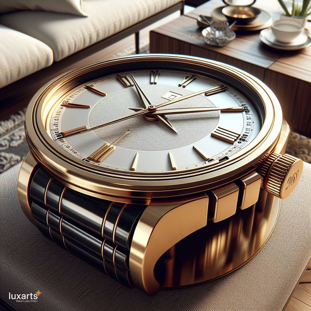 Timeless Elegance: Watch Shaped Coffee Table for Your Living Space luxarts watch shaped coffee tables 4