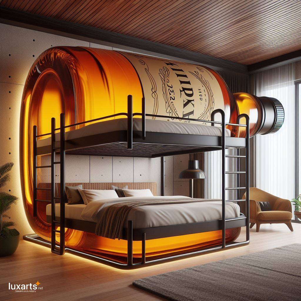 Raise a Toast to Unique Design: Whiskey Bottle Bunk Bed for Spirited Slumber Parties luxarts whiskey bunk bed 1