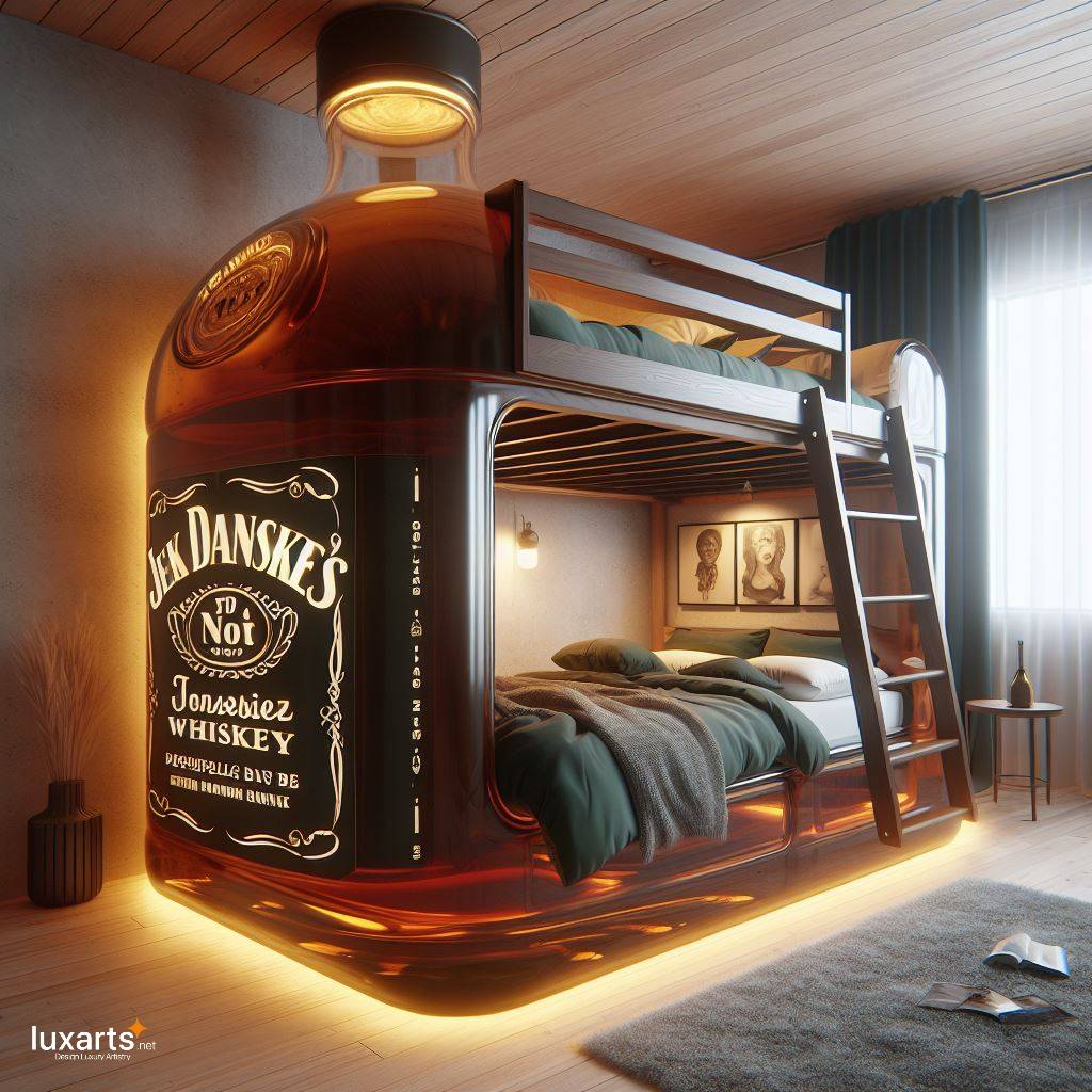Raise a Toast to Unique Design: Whiskey Bottle Bunk Bed for Spirited Slumber Parties luxarts whiskey bunk bed 3