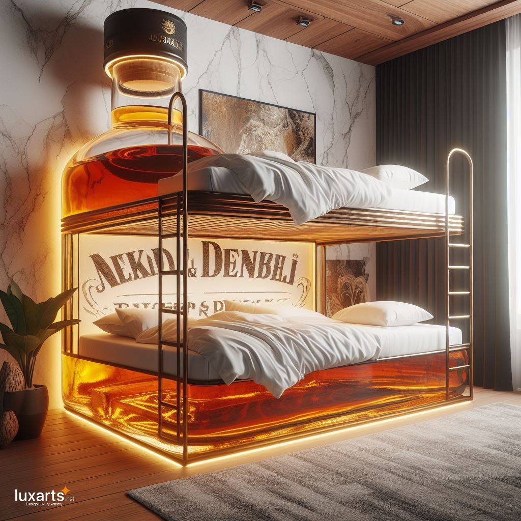 Raise a Toast to Unique Design: Whiskey Bottle Bunk Bed for Spirited Slumber Parties luxarts whiskey bunk bed 4