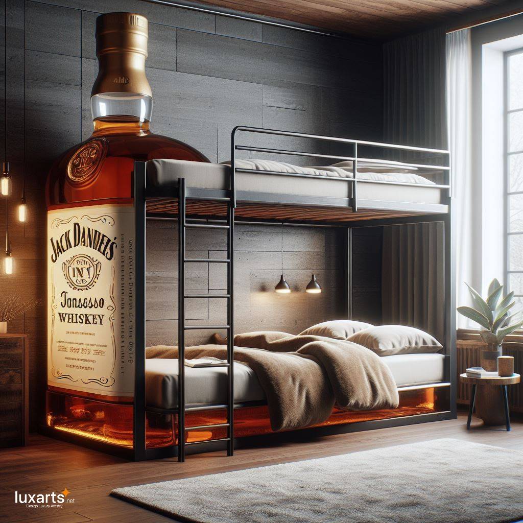 Raise a Toast to Unique Design: Whiskey Bottle Bunk Bed for Spirited Slumber Parties luxarts whiskey bunk bed 5