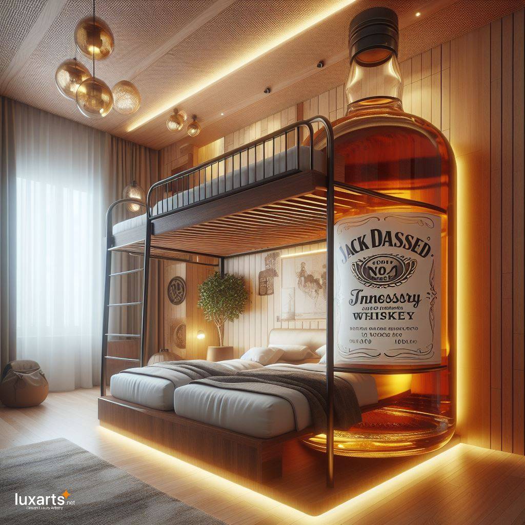 Raise a Toast to Unique Design: Whiskey Bottle Bunk Bed for Spirited Slumber Parties luxarts whiskey bunk bed 6