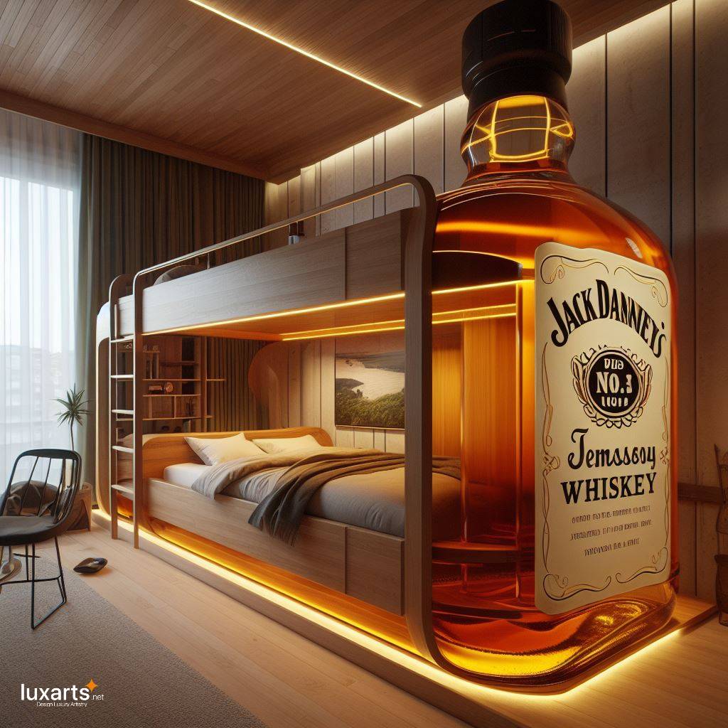 Raise a Toast to Unique Design: Whiskey Bottle Bunk Bed for Spirited Slumber Parties luxarts whiskey bunk bed 7