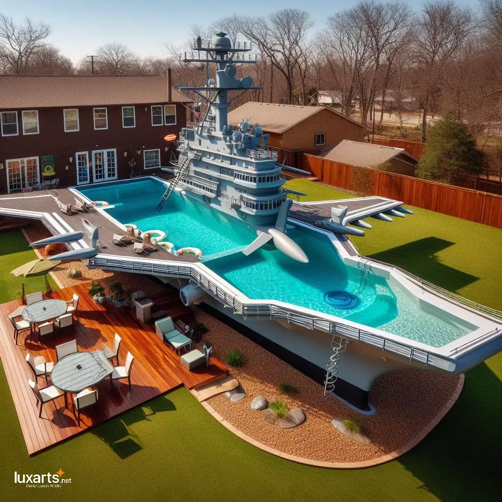 Dive into Luxury: Aircraft Carrier Inspired Swimming Pool for Your Home aircraft carrier pool 11