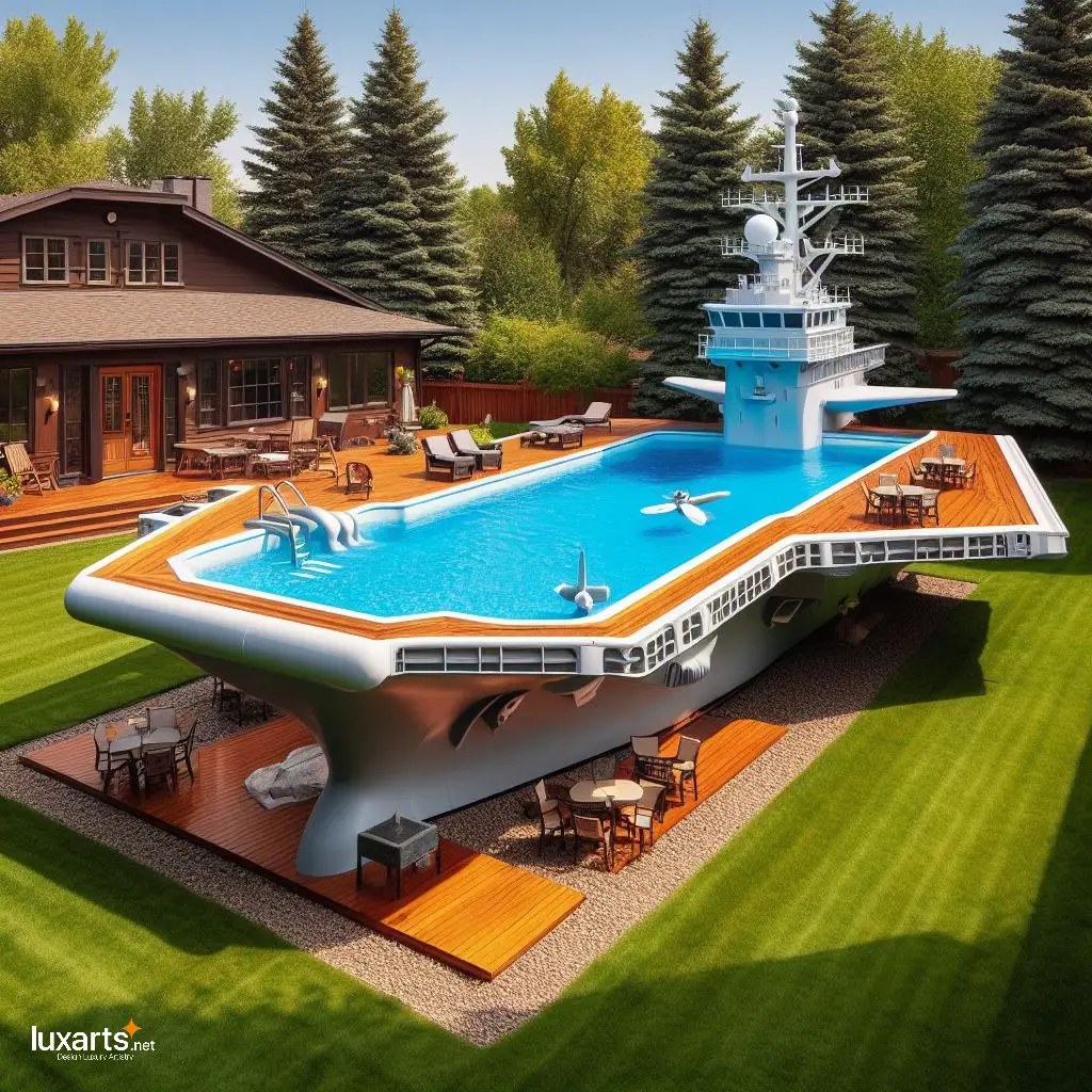 Dive into Luxury: Aircraft Carrier Inspired Swimming Pool for Your Home aircraft carrier pool 12