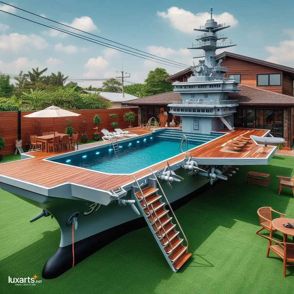 Dive into Luxury: Aircraft Carrier Inspired Swimming Pool for Your Home aircraft carrier pool 2