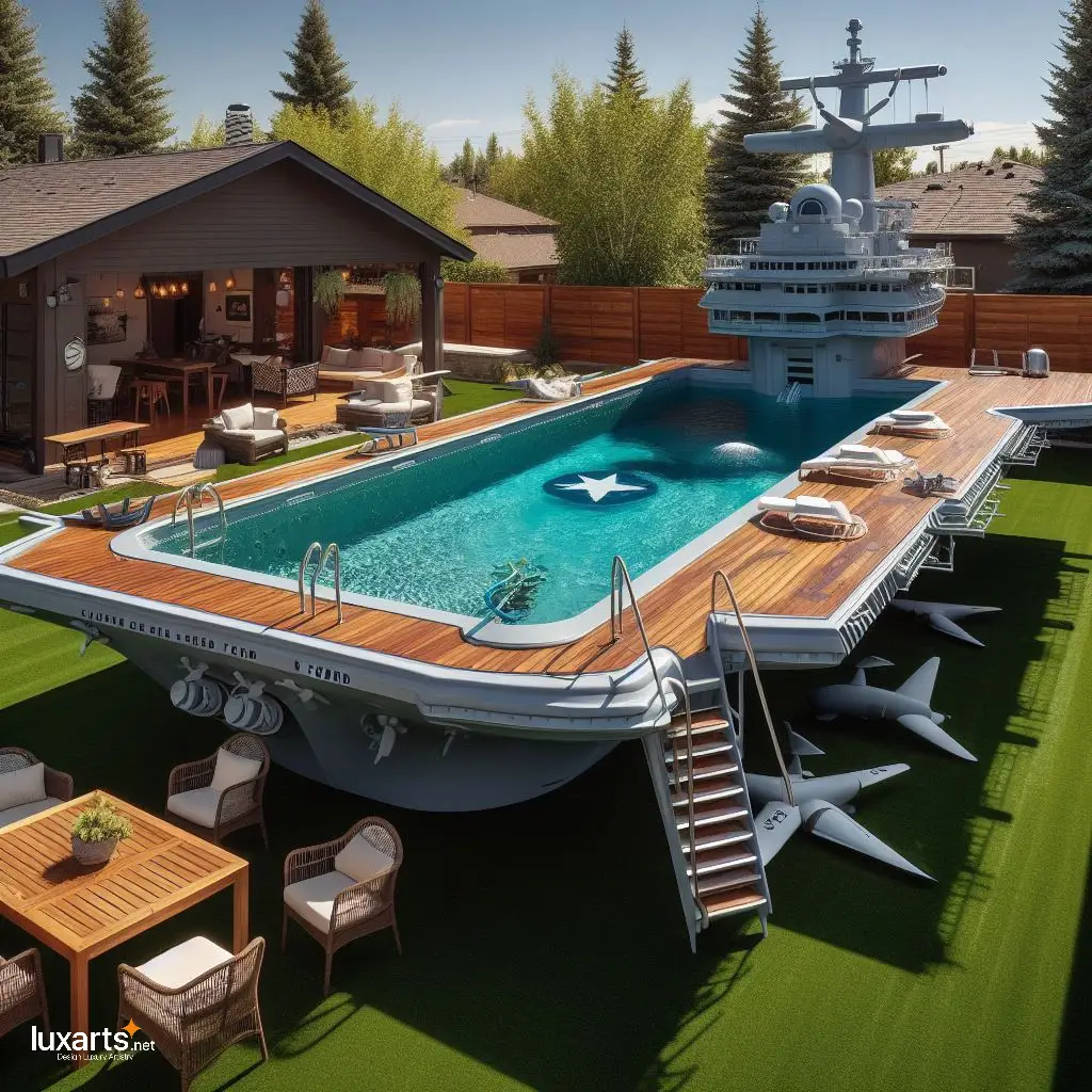 Dive into Luxury: Aircraft Carrier Inspired Swimming Pool for Your Home aircraft carrier pool 5