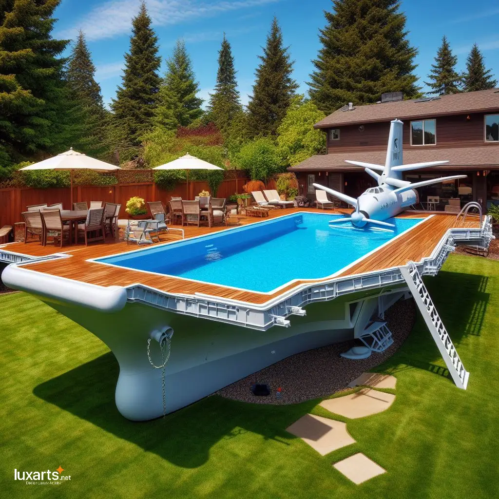 Dive into Luxury: Aircraft Carrier Inspired Swimming Pool for Your Home aircraft carrier pool 6