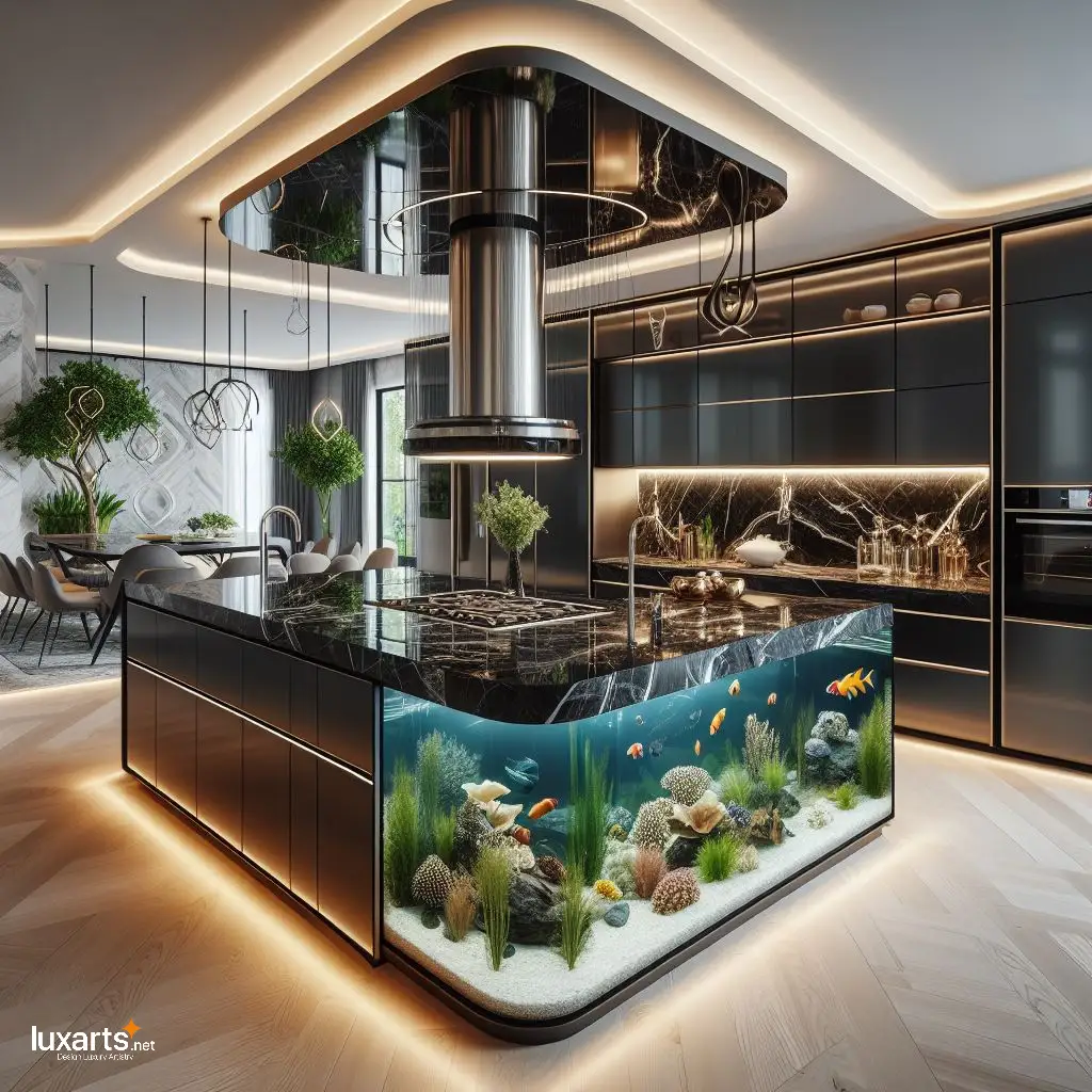 Aquarium Kitchen Island: Transform Your Cooking Space with Underwater Charm aquarium kitchen island 4