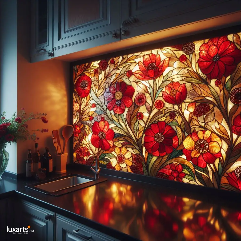 Stained Glass Backsplash: Elevate Your Kitchen with Artistic Elegance backsplash stained glass 10