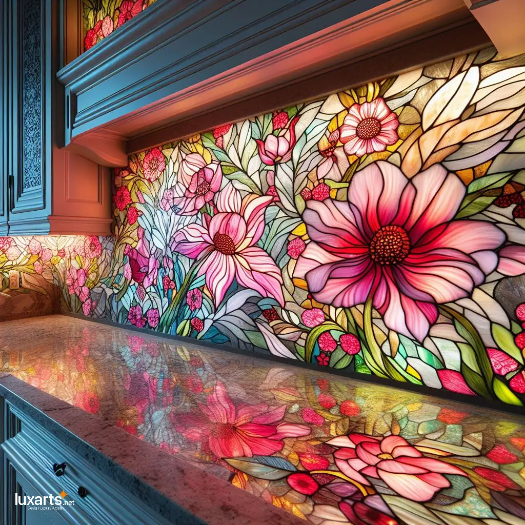 Stained Glass Backsplash: Elevate Your Kitchen with Artistic Elegance backsplash stained glass 11