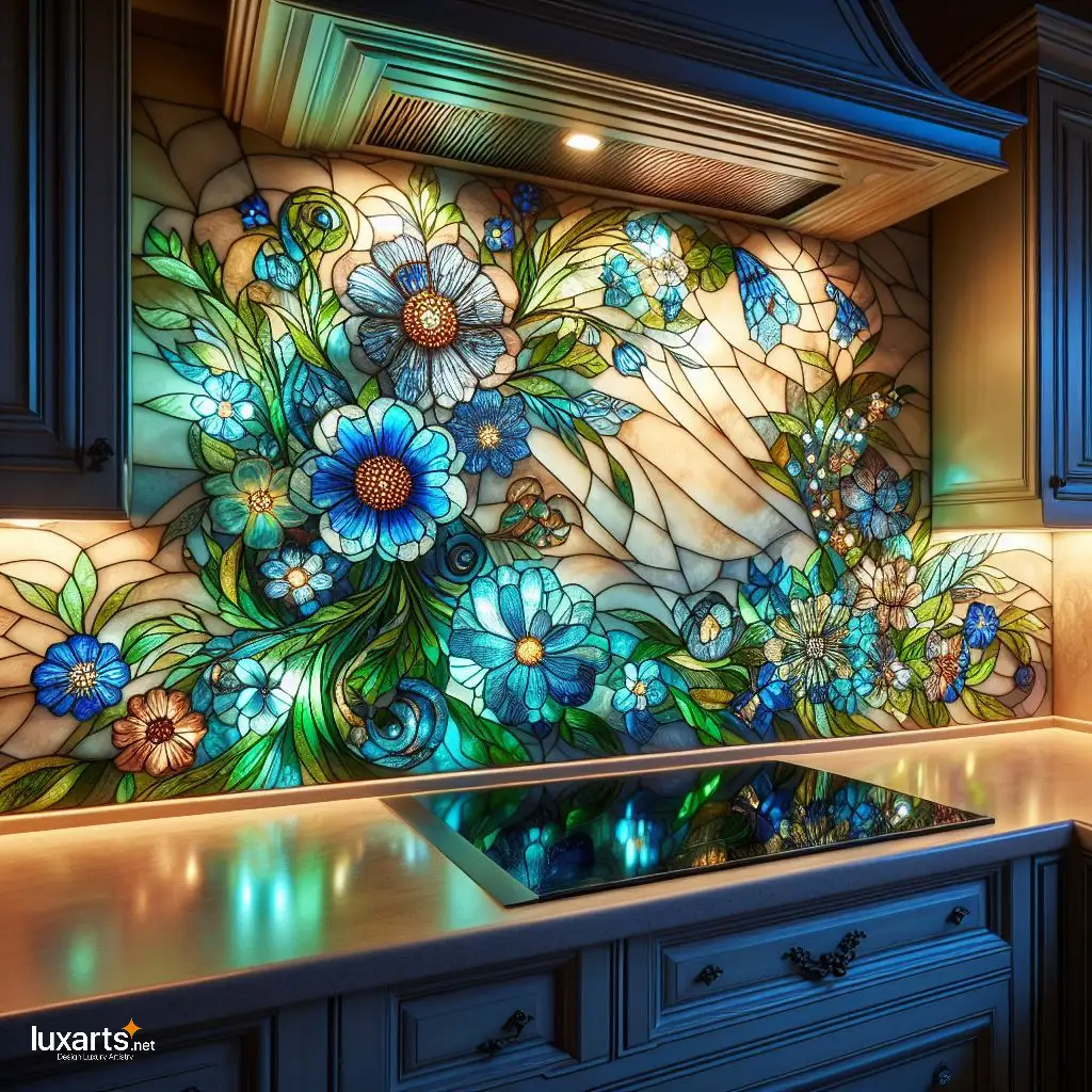 Stained Glass Backsplash: Elevate Your Kitchen with Artistic Elegance backsplash stained glass 4