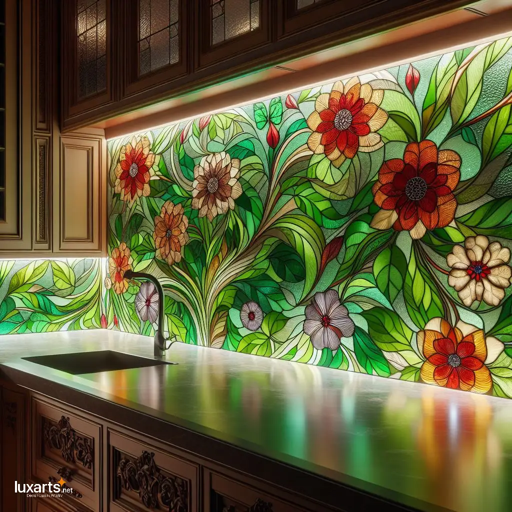 Stained Glass Backsplash: Elevate Your Kitchen with Artistic Elegance backsplash stained glass 5