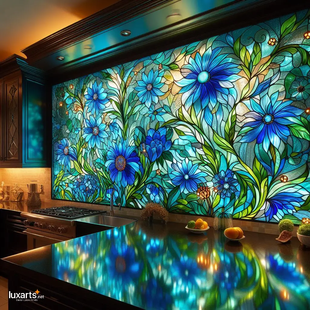 Stained Glass Backsplash: Elevate Your Kitchen with Artistic Elegance backsplash stained glass 7
