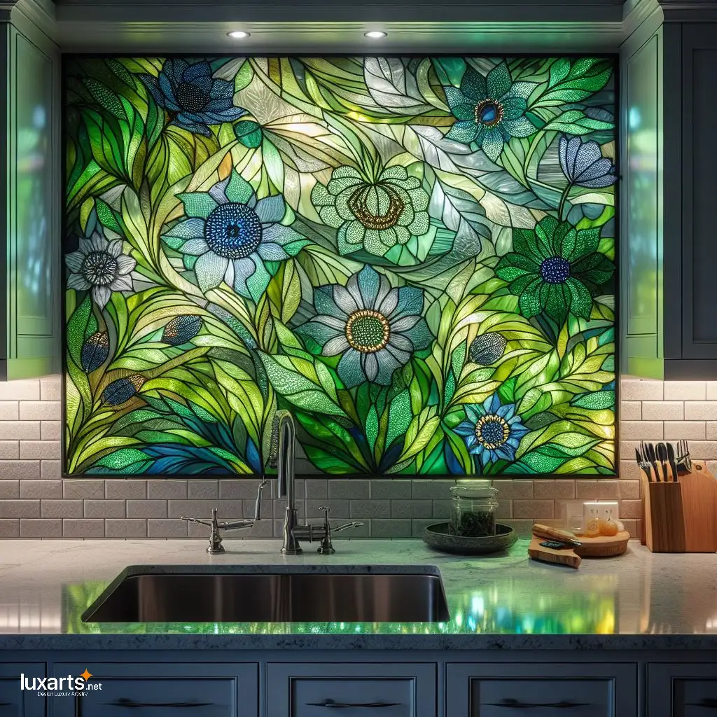 Stained Glass Backsplash: Elevate Your Kitchen with Artistic Elegance backsplash stained glass 8