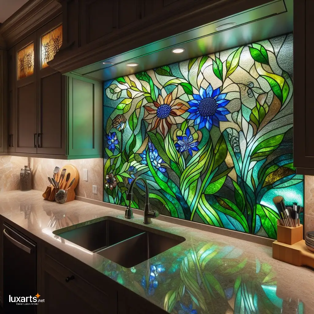 Stained Glass Backsplash: Elevate Your Kitchen with Artistic Elegance backsplash stained glass 9