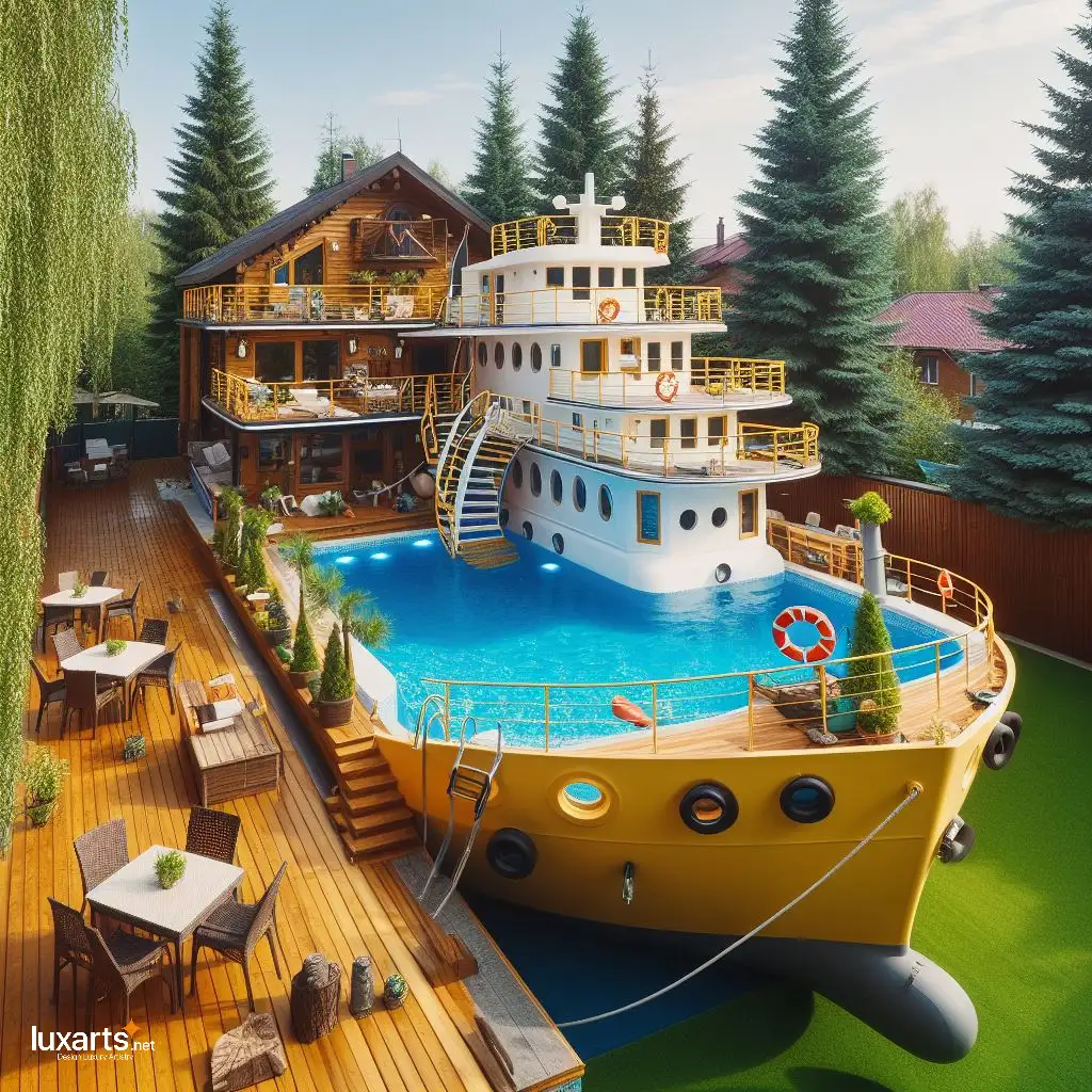 Set Sail for Adventure with a Ship-Shaped Pool: A Fun and Functional Addition to Your Home cago ship pool 13