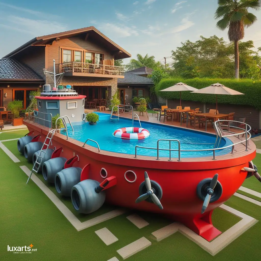 Set Sail for Adventure with a Ship-Shaped Pool: A Fun and Functional Addition to Your Home cago ship pool 4