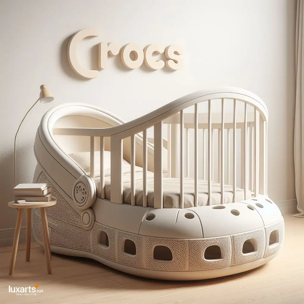 Adorable Crocs Slipper-Shaped Crib: Cradle Your Little One in Comfort and Style crocs slipper shaped crib 11