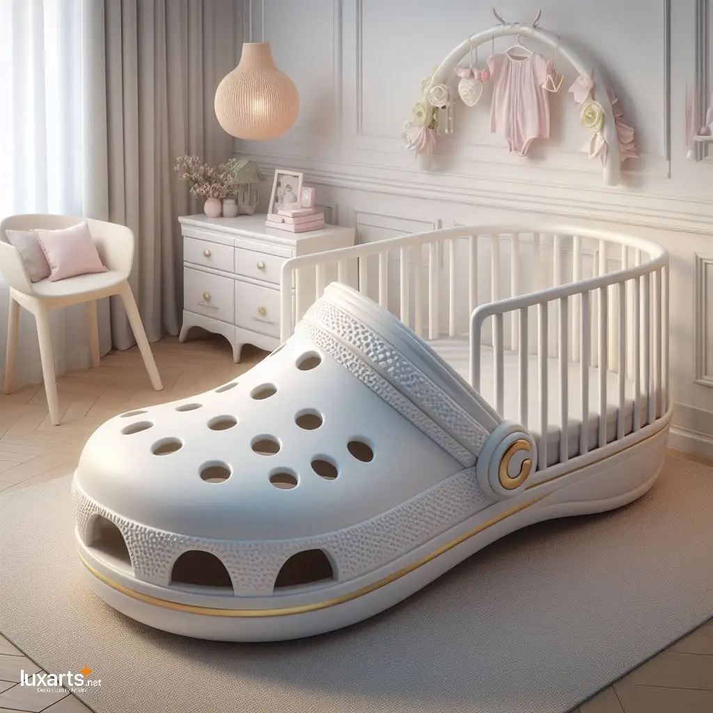 Adorable Crocs Slipper-Shaped Crib: Cradle Your Little One in Comfort and Style crocs slipper shaped crib 9
