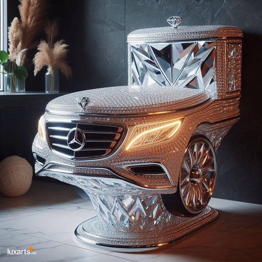 Elevate Your Bathroom with a Crystal and Diamond-Encrusted Mercedes Toilet crystal and diamond encrusted mercedes toilet 1