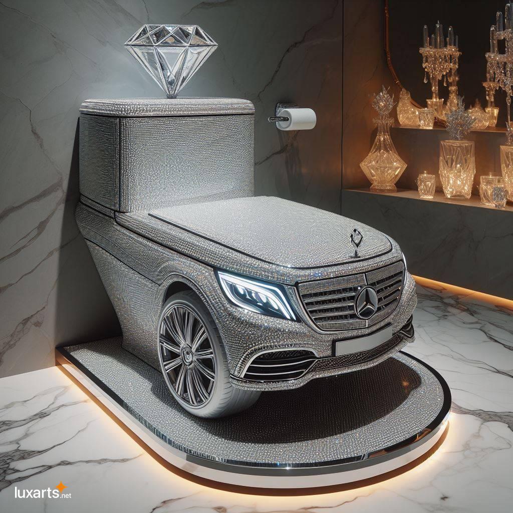 Elevate Your Bathroom with a Crystal and Diamond-Encrusted Mercedes Toilet crystal and diamond encrusted mercedes toilet 10