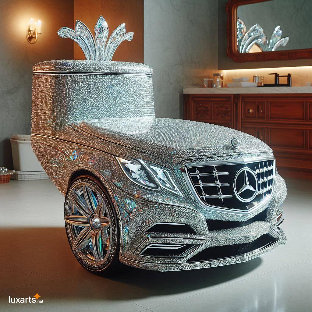 Elevate Your Bathroom with a Crystal and Diamond-Encrusted Mercedes Toilet crystal and diamond encrusted mercedes toilet 4