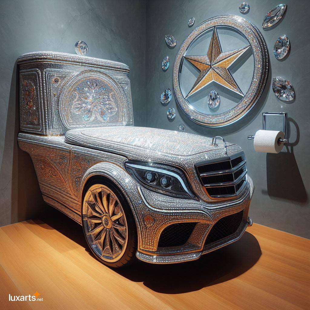 Elevate Your Bathroom with a Crystal and Diamond-Encrusted Mercedes Toilet crystal and diamond encrusted mercedes toilet 5
