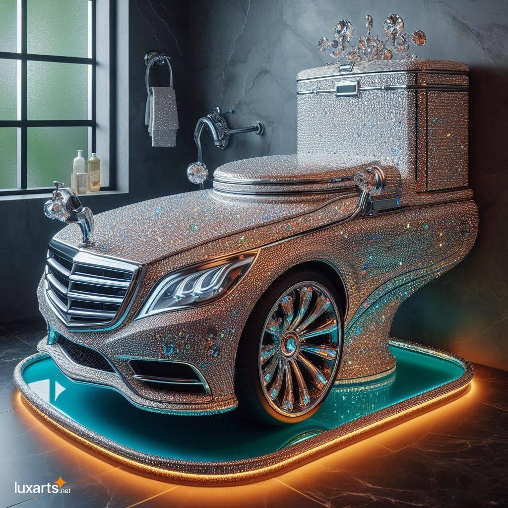 Elevate Your Bathroom with a Crystal and Diamond-Encrusted Mercedes Toilet crystal and diamond encrusted mercedes toilet 6