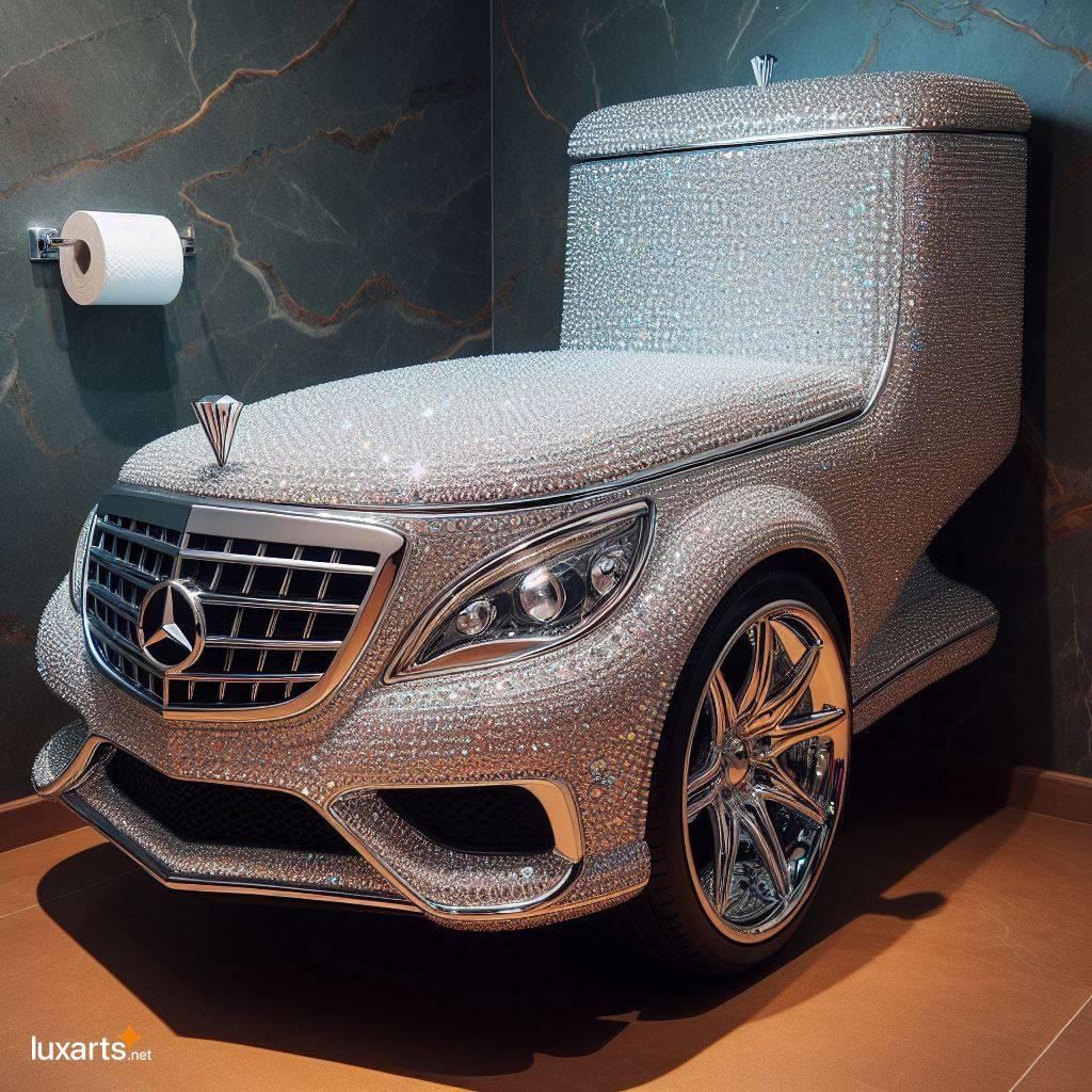 Elevate Your Bathroom with a Crystal and Diamond-Encrusted Mercedes Toilet crystal and diamond encrusted mercedes toilet 9
