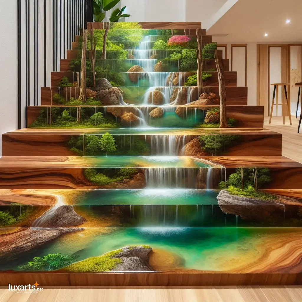 Epoxy Nature Staircase: Elevate Your Home with Natural Elegance epoxy nature staircase 1