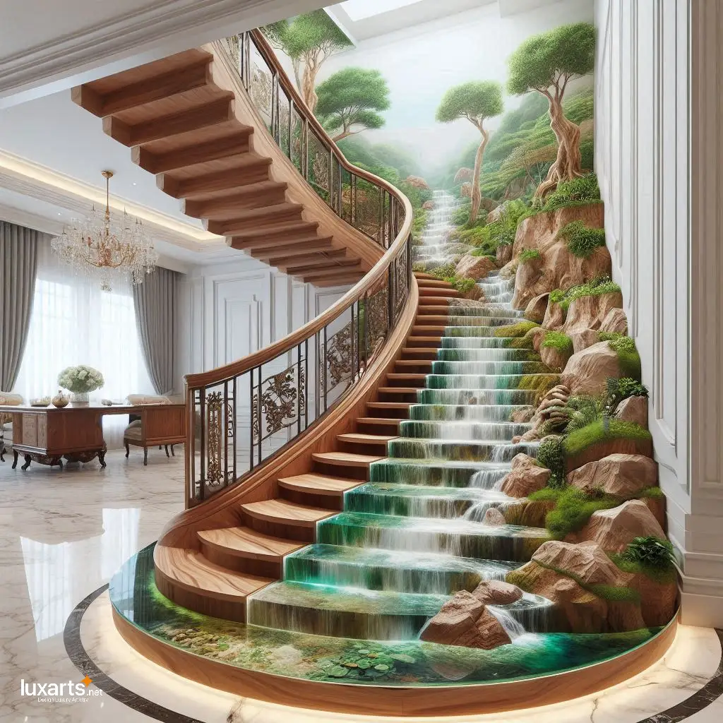 Epoxy Nature Staircase: Elevate Your Home with Natural Elegance epoxy nature staircase 3