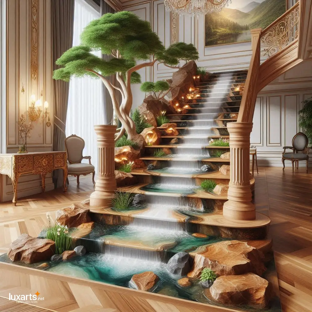 Epoxy Nature Staircase: Elevate Your Home with Natural Elegance epoxy nature staircase 6