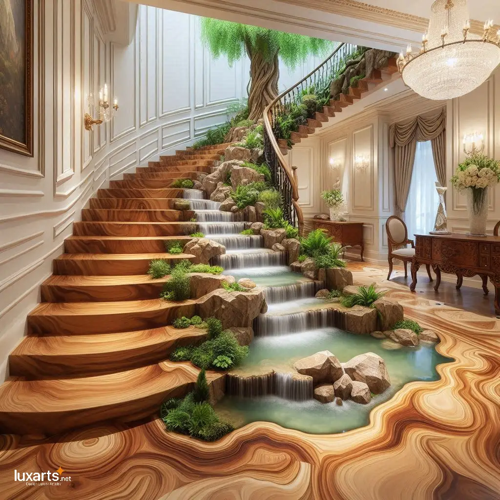 Epoxy Nature Staircase: Elevate Your Home with Natural Elegance epoxy nature staircase 7