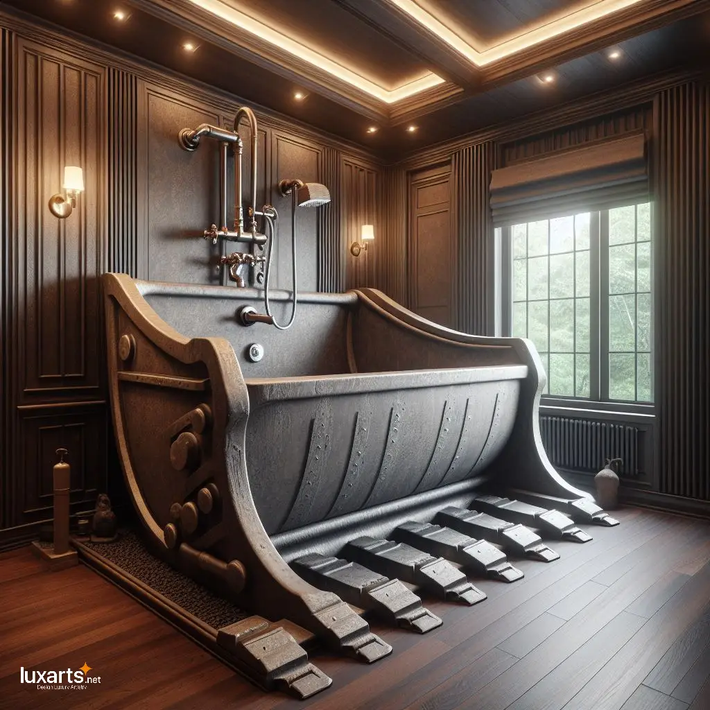 Elevate Your Bathroom Décor with an Excavator Bucket Bathtub excavator bucket bathtub 2