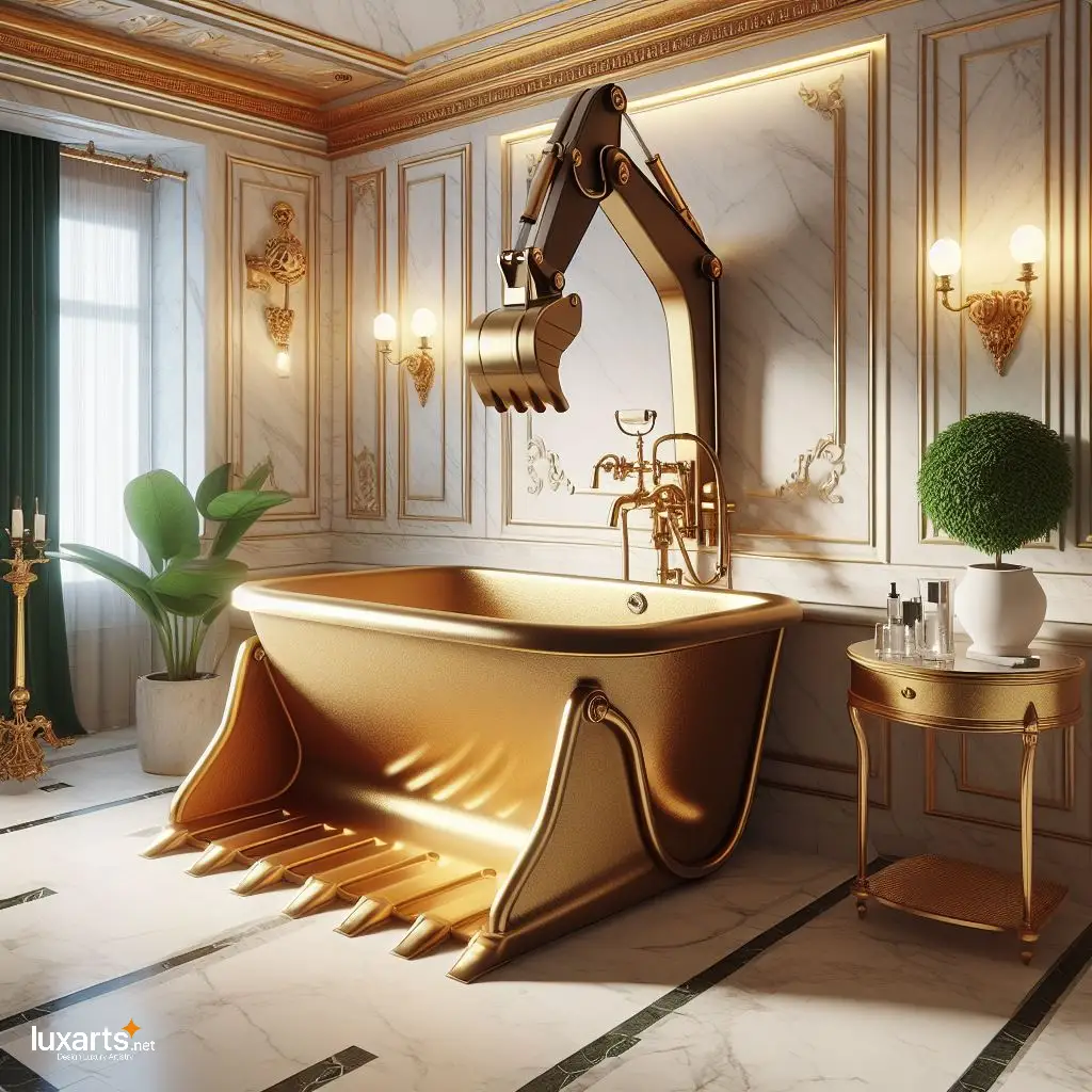 Elevate Your Bathroom Décor with an Excavator Bucket Bathtub excavator bucket bathtub 3