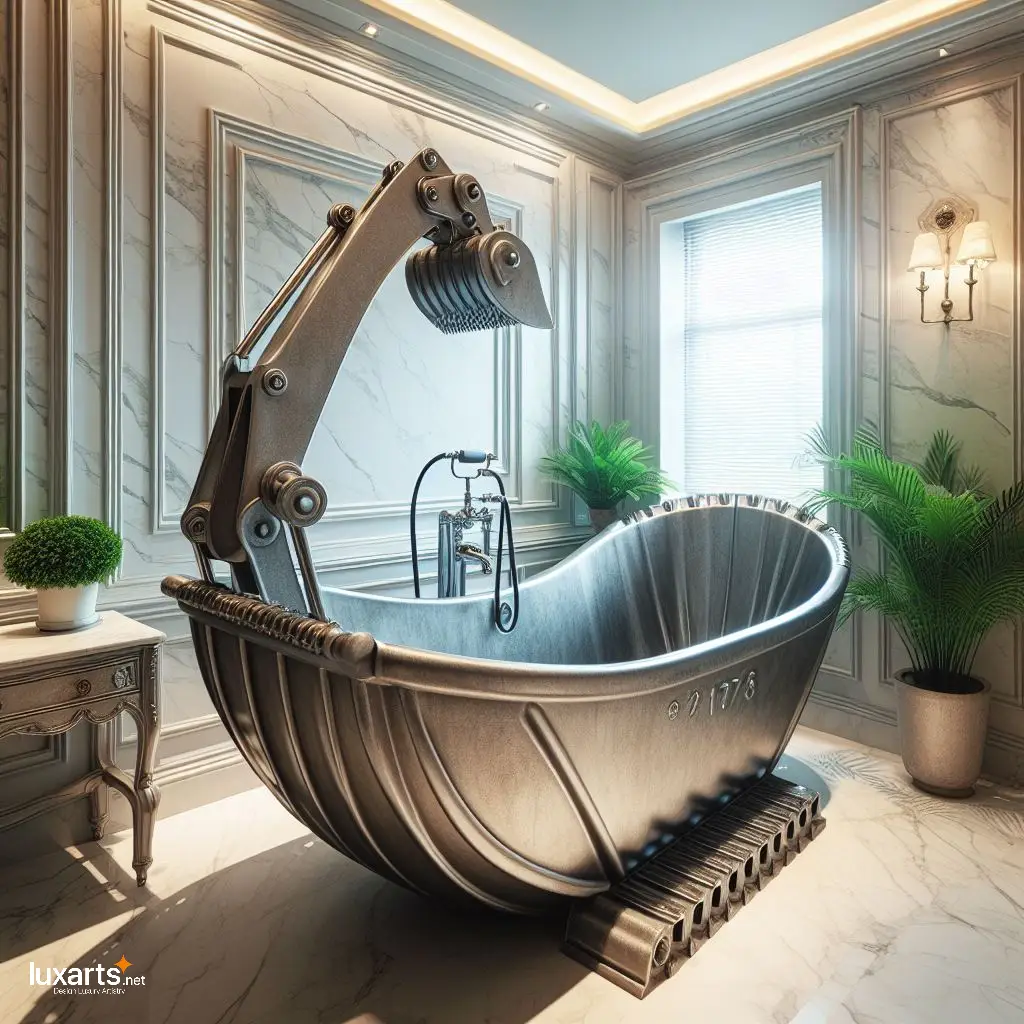 Elevate Your Bathroom Décor with an Excavator Bucket Bathtub excavator bucket bathtub 6
