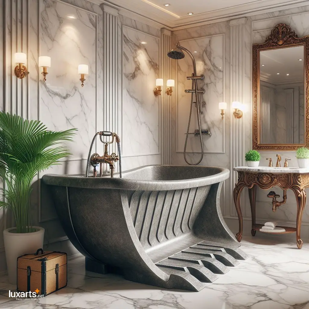 Elevate Your Bathroom Décor with an Excavator Bucket Bathtub excavator bucket bathtub 7