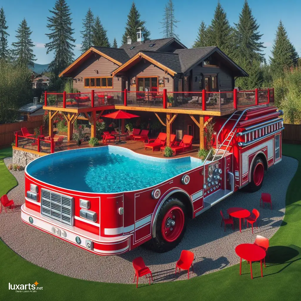 Dive into Fun with Our Giant Firetruck Shaped Pool: The Ultimate Summer Adventure firetruck shaped pool 1