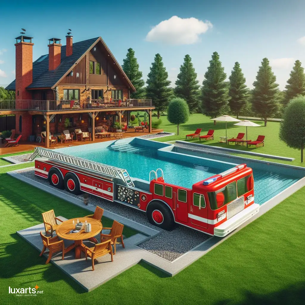 Dive into Fun with Our Giant Firetruck Shaped Pool: The Ultimate Summer Adventure firetruck shaped pool 2