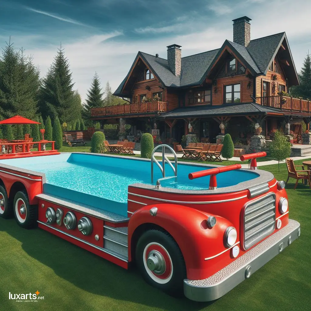 Dive into Fun with Our Giant Firetruck Shaped Pool: The Ultimate Summer Adventure firetruck shaped pool 5