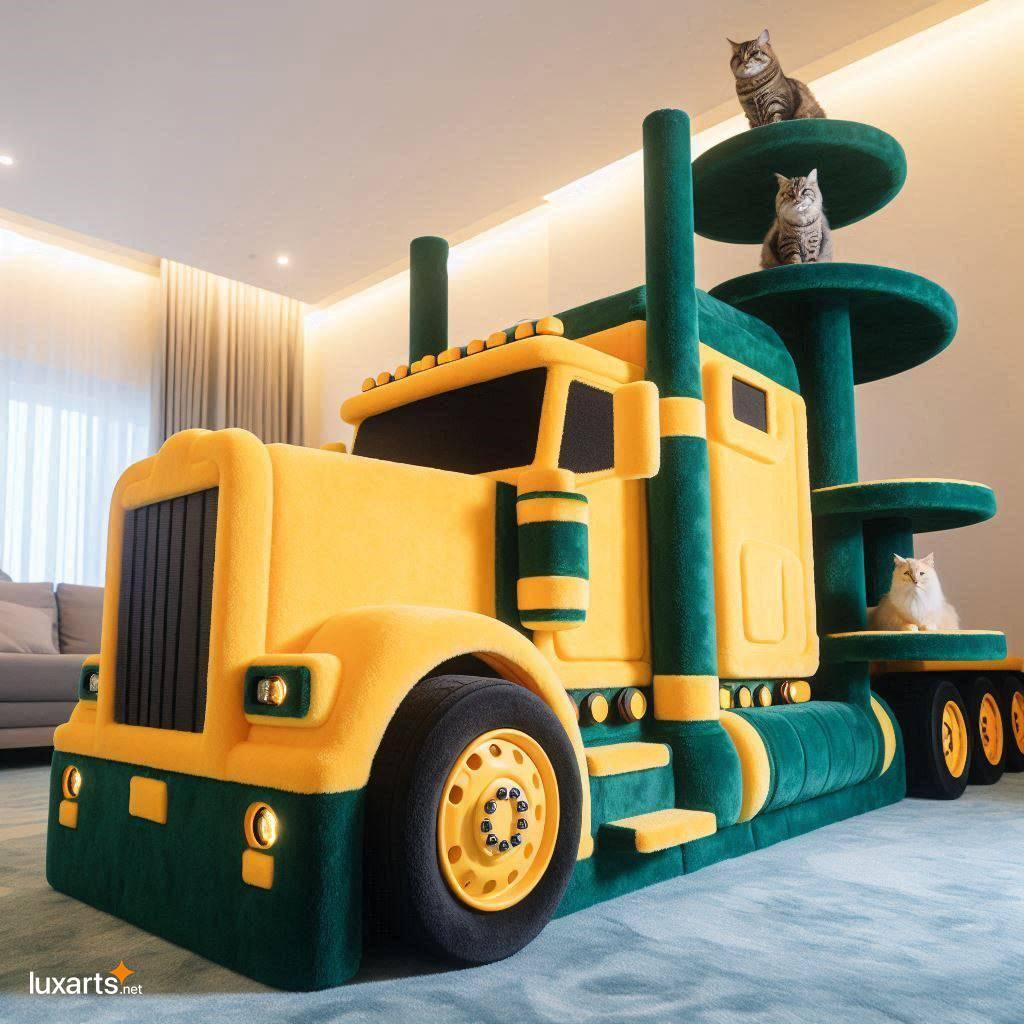The Ultimate Cat Playground: A Giant Semi Truck Shaped Cat Tree for Feline Adventures giant semi truck cat tree 1