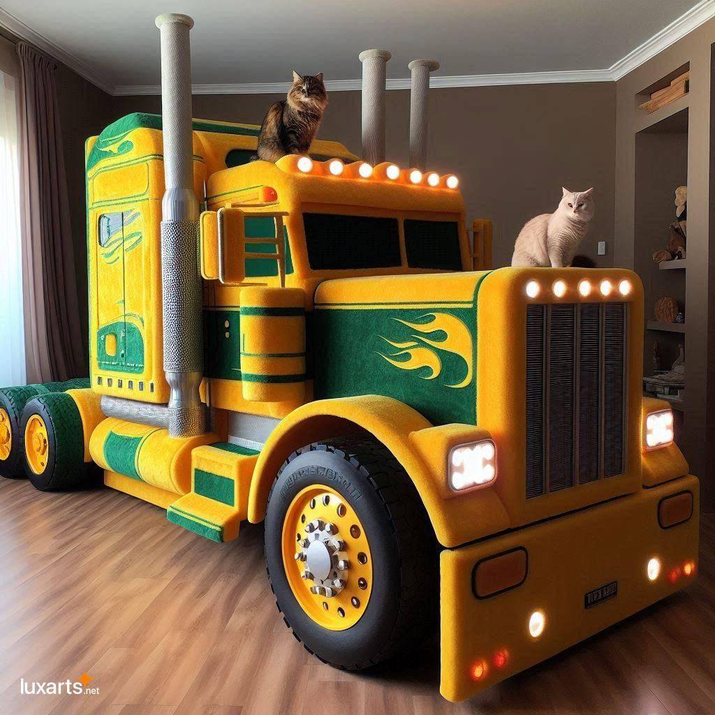 The Ultimate Cat Playground: A Giant Semi Truck Shaped Cat Tree for Feline Adventures giant semi truck cat tree 10