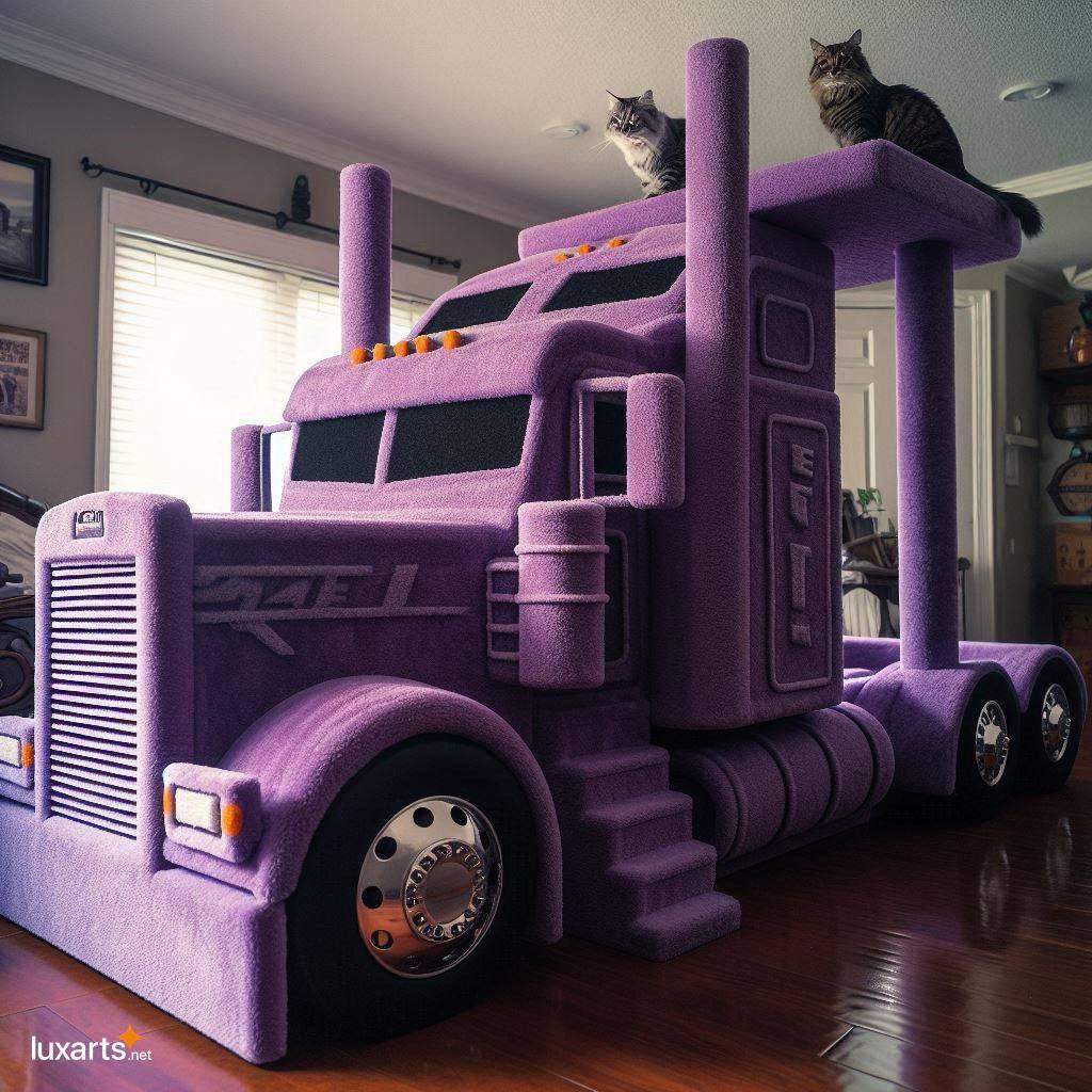 The Ultimate Cat Playground: A Giant Semi Truck Shaped Cat Tree for Feline Adventures giant semi truck cat tree 5