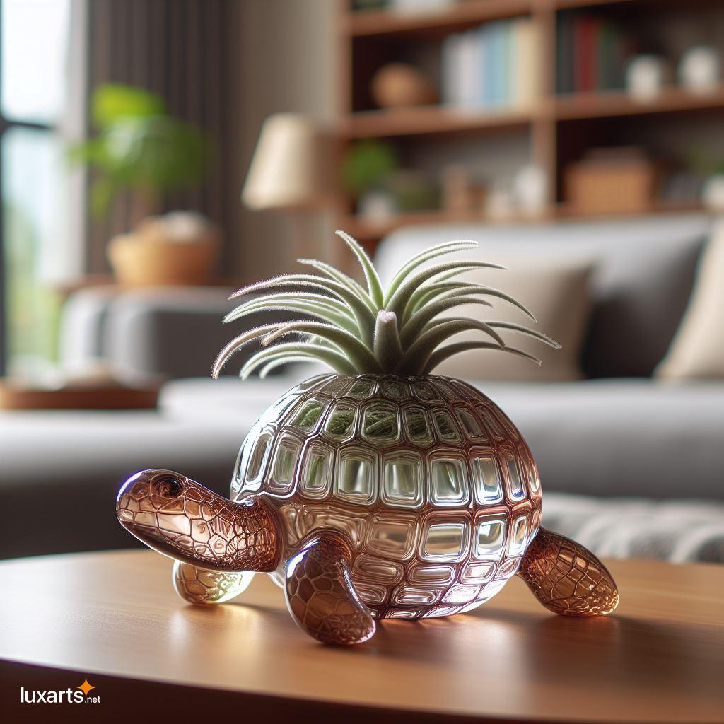 Embrace Whimsical Design with Glass Turtle Air Plant Terrariums glass turtle shaped air plant holders 12